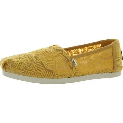 Женские лоферы Toms Alpargata желтые с вышивкой 9 средний (B,M) BHFO 7524