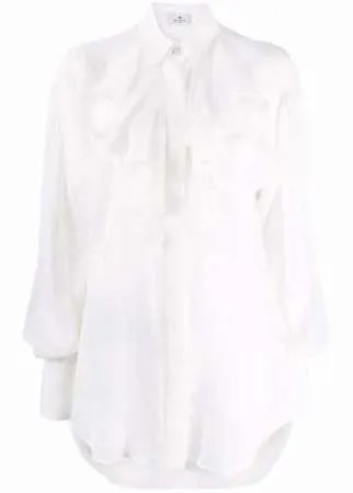 ETRO блузка с оборками и рукавами-колокол