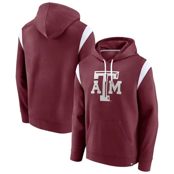 Мужской темно-бордовый пуловер с капюшоном Texas A&M Aggies Gym Rat с логотипом бренда Fanatics