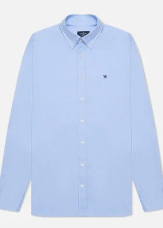 Мужская рубашка Hackett Continuity Washed Oxford, цвет голубой, размер XXL