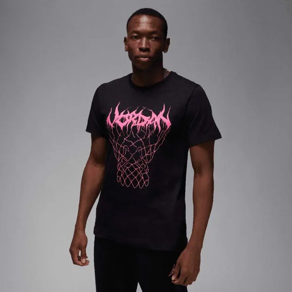 Футболка M J SPORT Dri-Fit Graphic T-Shirt Jordan, цвет Black/Hyper Pink