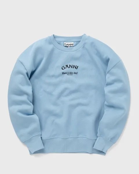 Толстовка Ganni Isoli Oversized Sweatshirt, цвет placid blue