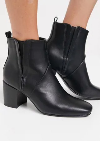 Черные ботинки челси на каблуке Glamorous-Черный цвет