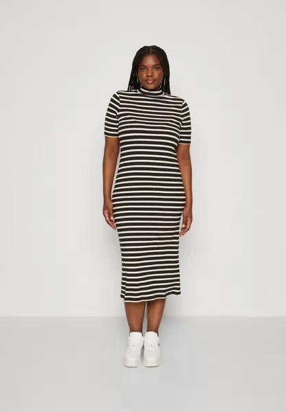 Платье прямого кроя Tommy Hilfiger Curve SLIM MIDI DRESS, цвет black/calico