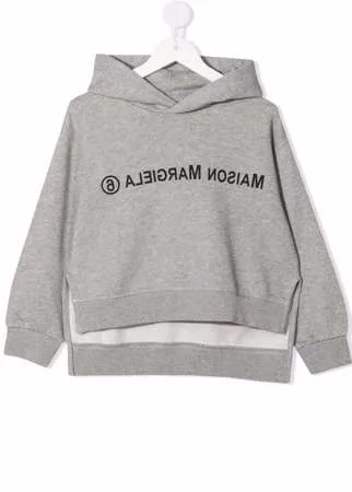 MM6 KIDS logo-print cotton hoodie