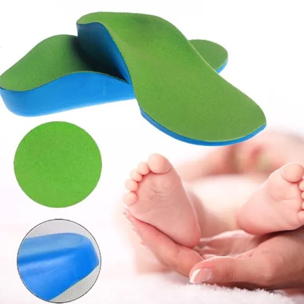 Мягкая и удобная детская ортопедическая стелька для ног XO Flat Foot Support Массаж Мягкая спортивная обувь Insole Pad