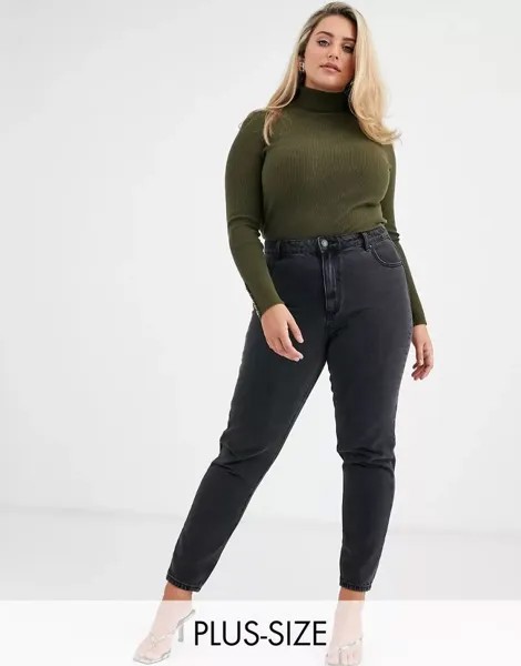 Черные джинсы с завышенной талией Vero Moda Curve
