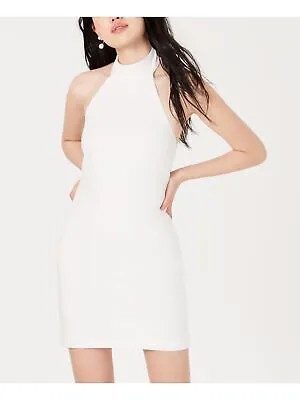 TEEZE ME Женское белое мини-платье без рукавов с лямкой на шее, вечернее облегающее платье для юниоров 5