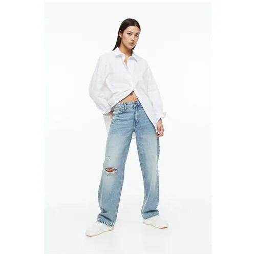 Джинсы  H&M, заниженная посадка, размер 38, синий