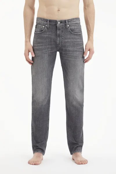Y Серые зауженные джинсовые джинсы узкого кроя Calvin Klein Jeans, серый