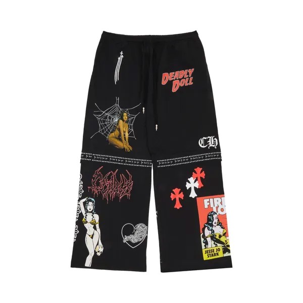 Спортивные штаны Chrome Hearts x Deadly Doll, черные