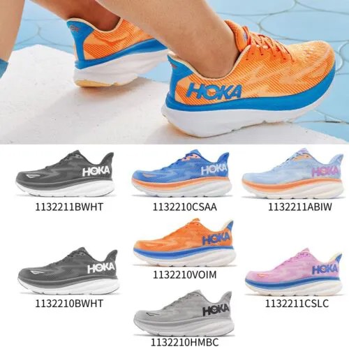 Hoka Clifton 9 Wide мужские/женские спортивные кроссовки для шоссейного бега, выбор 1