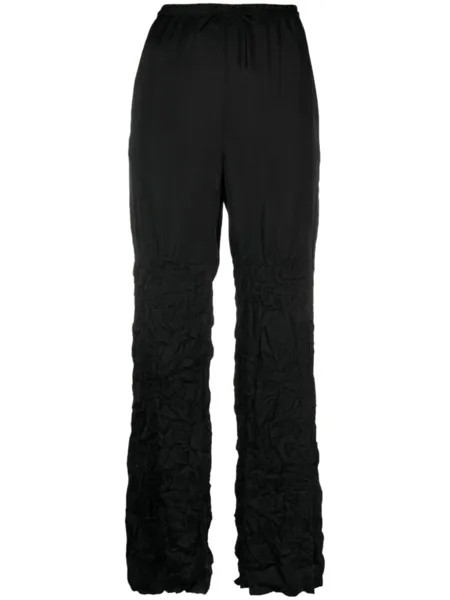 MM6 Maison Margiela прямые брюки с кулиской, черный