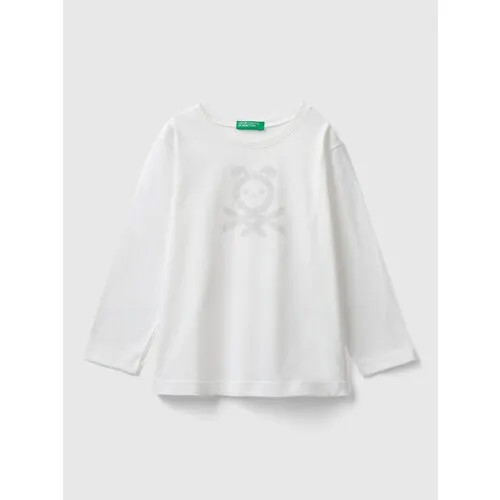 Лонгслив UNITED COLORS OF BENETTON, размер 98, белый