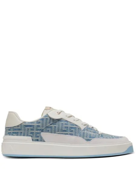 Balmain джинсовые кеды B-Court с монограммой, синий