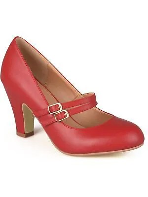 JOURNEE COLLECTION Женские красные туфли-лодочки Mary Jane Windy с круглым носком на блочном каблуке 10
