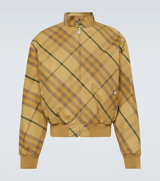 Бомбер из хлопкового твила в клетку Burberry Burberry, желтый