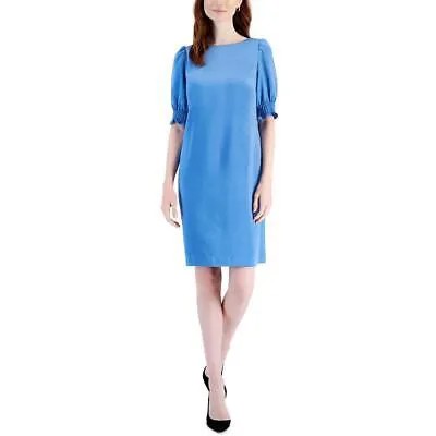 Женское синее дневное платье-миди до колен Anne Klein 10 BHFO 9304