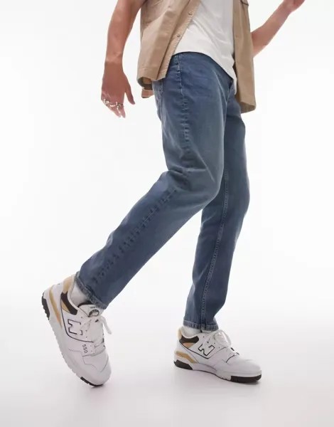 Зауженные эластичные джинсы Topman средней стирки