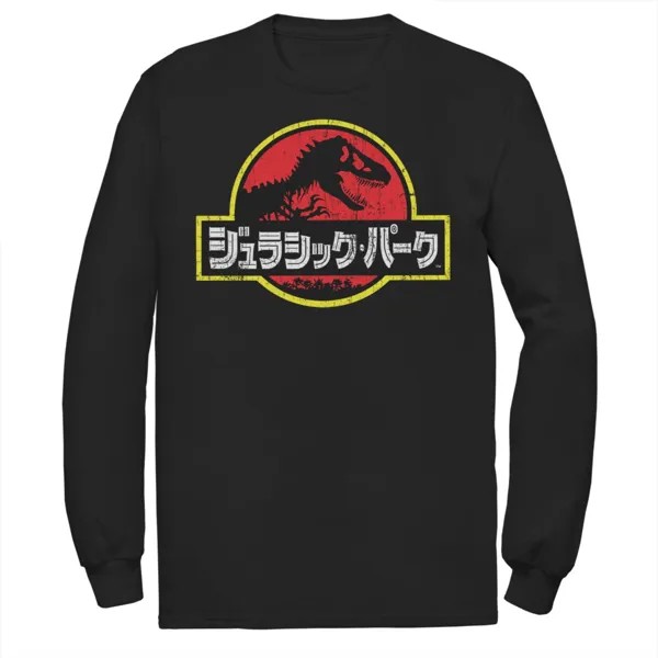 Мужская красная японская футболка с логотипом «Парк Юрского периода» Licensed Character, черный
