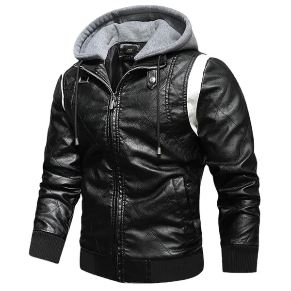 Мужские кожаные куртки, красивая зимняя Новая повседневная мотоциклетная куртка из искусственной кожи, байкерские кожаные пальто, европейская ветровка, куртка из натуральной кожи