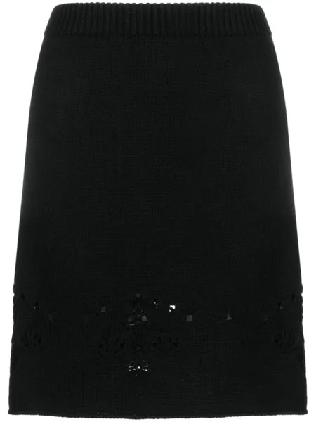 Chloé трикотажная юбка с завышенной талией, черный