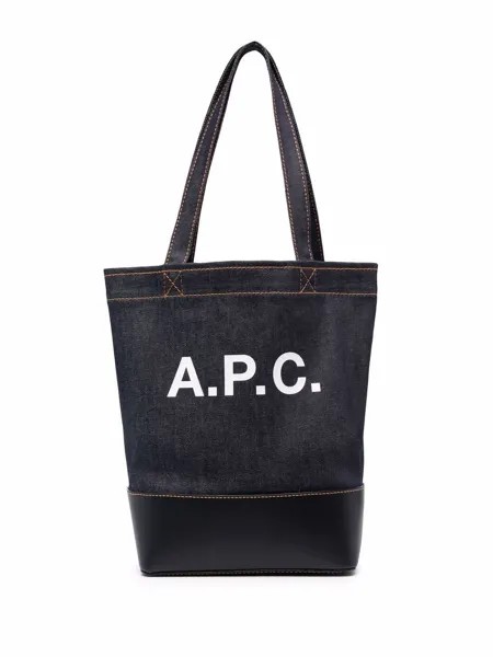 A.P.C. джинсовая сумка на плечо с логотипом