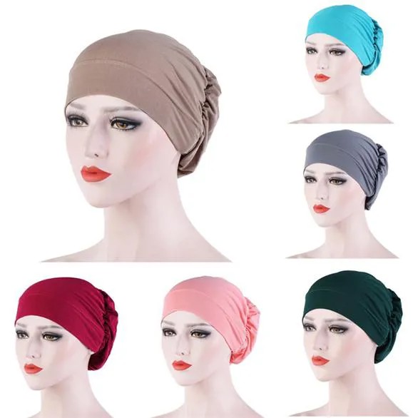 Мусульманский женский шарф Turban Cap Мусульманский хиджаб Шапки Мягкий Багги Beanie Hat