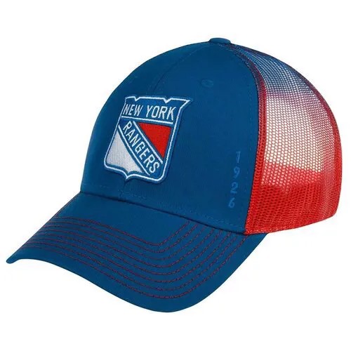 Бейсболка с сеточкой AMERICAN NEEDLE арт. 44612A-NYR New York Rangers Cross Fade NHL (синий / красный), Размер: UNI