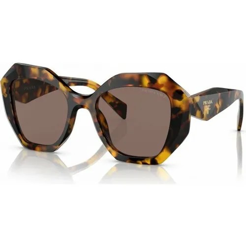 Солнцезащитные очки Prada, бабочка, оправа: пластик, с защитой от УФ, для женщин, черепаховый