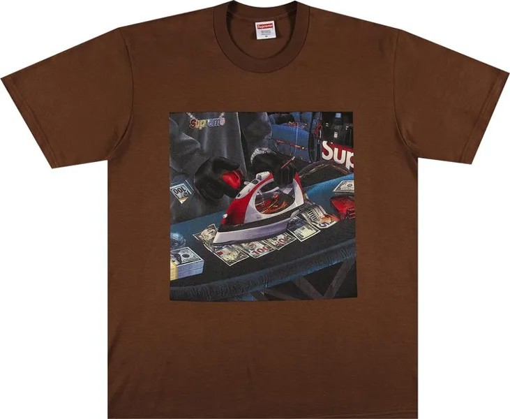 Футболка Supreme Gas Tee 'Brown', коричневый