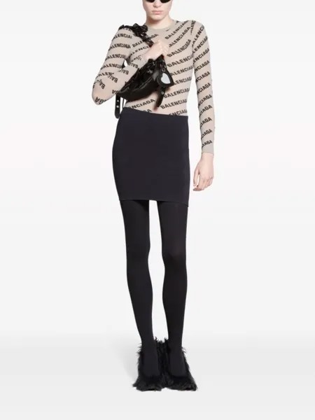 Balenciaga лонгслив с логотипом, нейтральный цвет