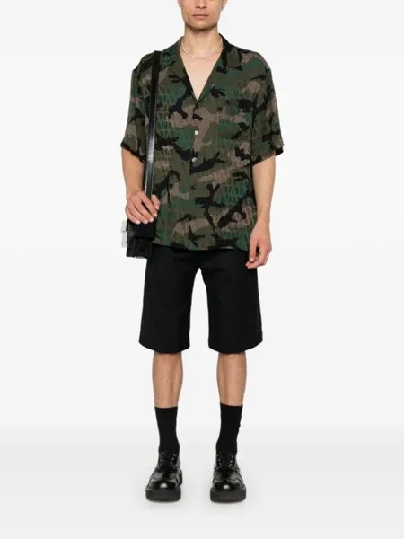 Valentino Garavani рубашка Toile Iconographe Camouflage, зеленый