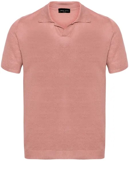 Рубашка Roberto Collina Linen polo, розовый