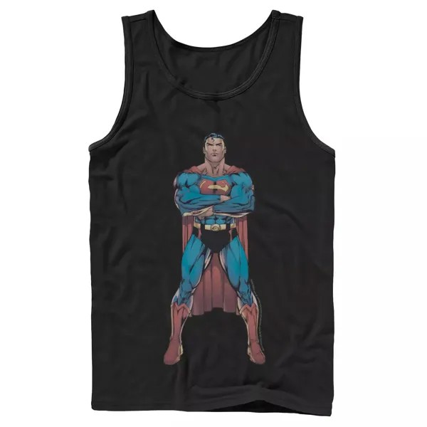 Мужской постер в стиле комиксов DC Superman Power Stance, майка DC Comics