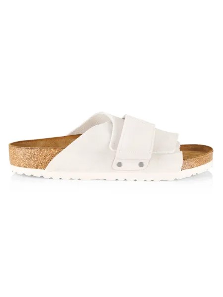 Замшевые шлепанцы Kyoto Birkenstock, белый