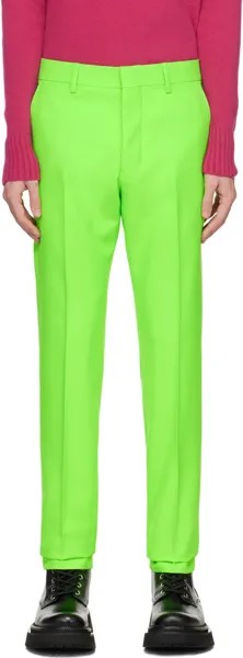 Зеленые брюки сигаретного кроя AMI Alexandre Mattiussi