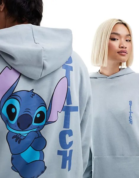 Серая толстовка унисекс с принтом Stitch ASOS DESIGN Disney