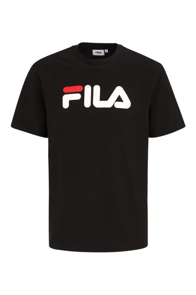 Женская/девчачья черная футболка Fila, черный