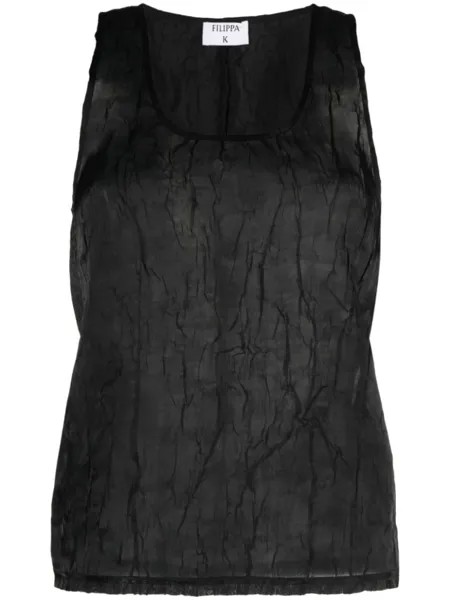 Топ с жатым эффектом Filippa K, черный
