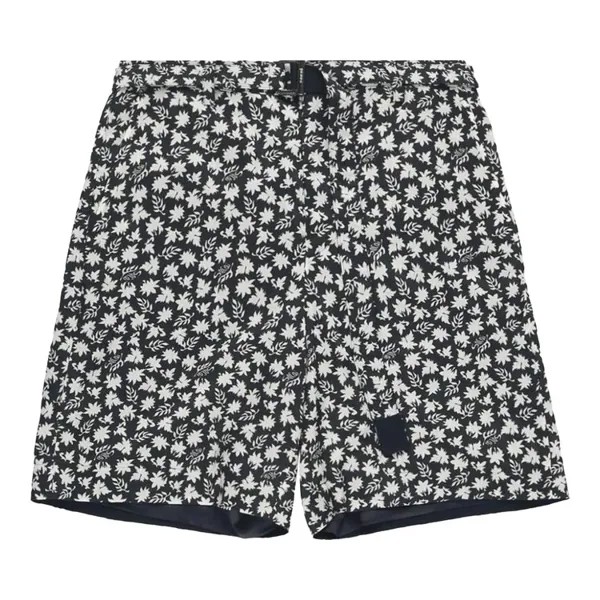 Шорты Sacai Floral Print Shorts, черный