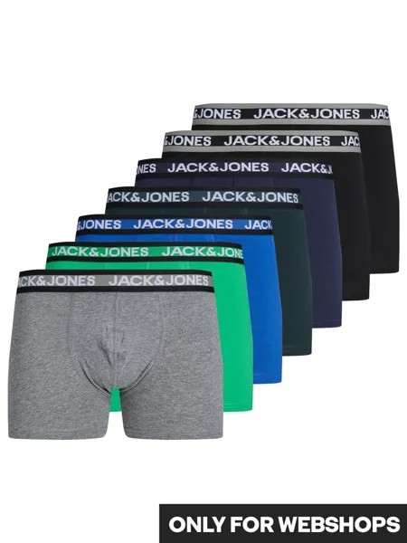 Трусы боксеры JACK & JONES ADRIAN, темно-синий/пестрый серый/светло-зеленый/черный