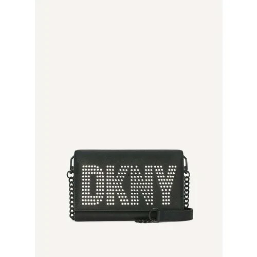 Сумка кросс-боди DKNY, фактура зернистая, черный