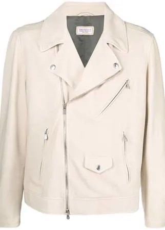 Brunello Cucinelli байкерская куртка на молнии