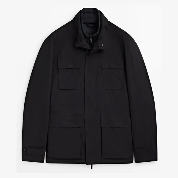 Куртка Massimo Dutti With Pockets And Down And Feathers Filling, темно-синий