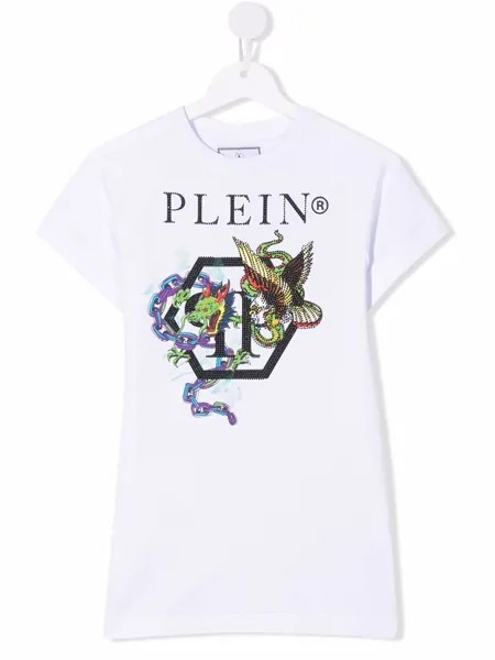 Philipp Plein Junior платье-футболка с принтом