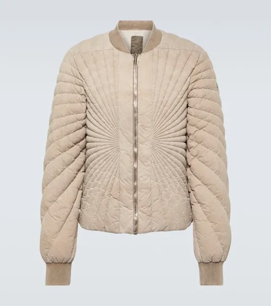 Сияющая куртка-бомбер от x rick owens Moncler Genius, коричневый