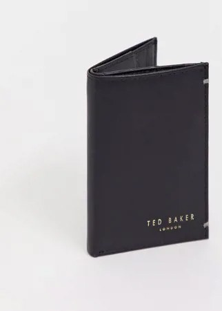 Кожаный складывающийся бумажник Ted Baker Zacks-Черный