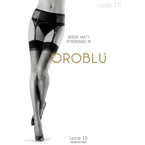 Чулки Oroblu Lycia, 15 den, размер 3, черный