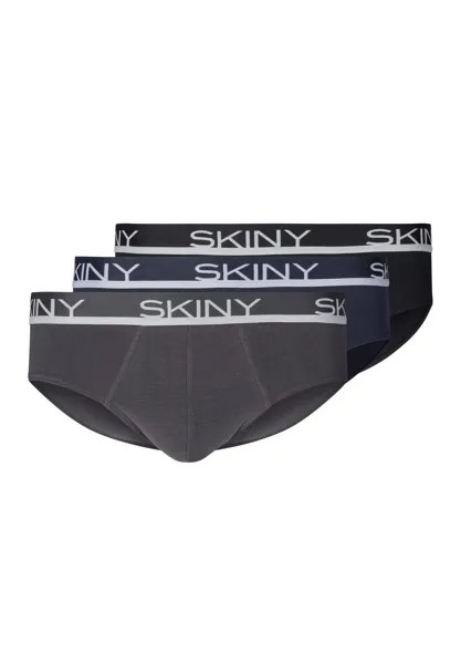 Трусы Skiny 3er Pack, серый/синий/черный